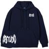 Ap Studio Ghost Lettering Oversized Wide Shoulder Hoodie_Navy