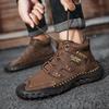 Autumn Winter Plus Velvet Warm Handmade Mens Boots Comfortable Ankle Casual Moccasins Shoes Size 38 48