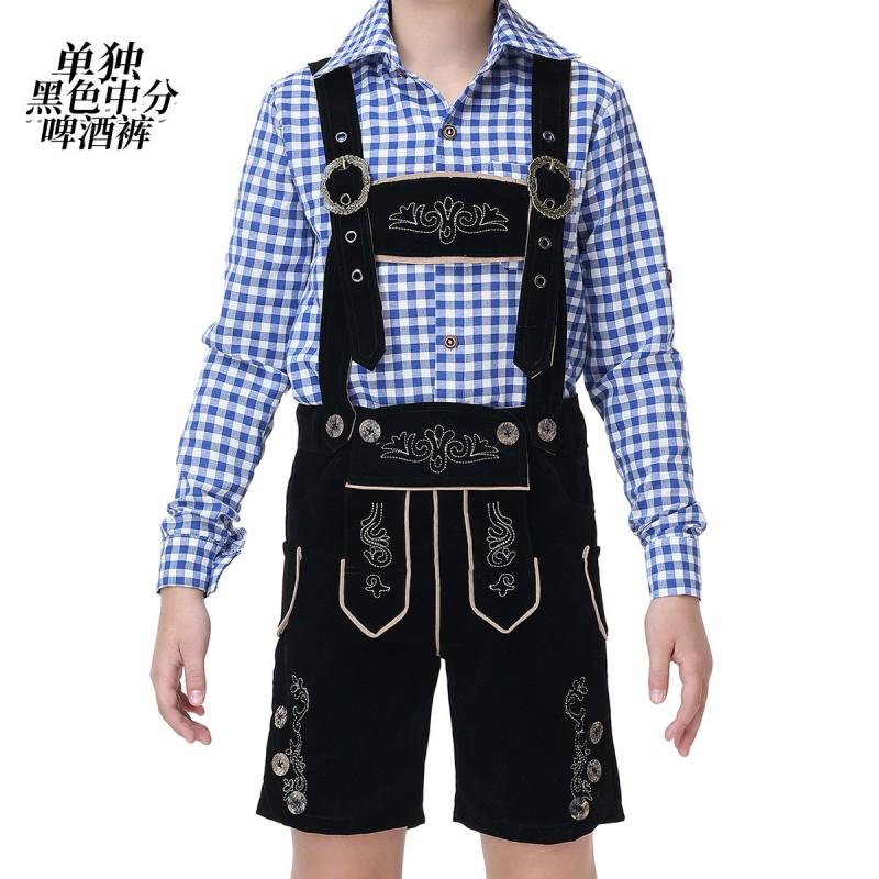 Boys Bavarian Oktoberfest Costume Set Lederhosen Outfit Kids Performance Festival Halloween Stage Wear