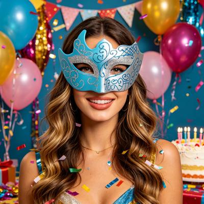 Men Half Face Mask with Elastic Band Vintage Glitter Half Face Guard Eye Mask Halloween Costume Masquerade Party Stage Performance Accessories