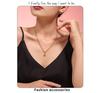 18k Gold-Plated Titanium Steel Geometric Zircon Pendant Necklace - European & American Fashion Style