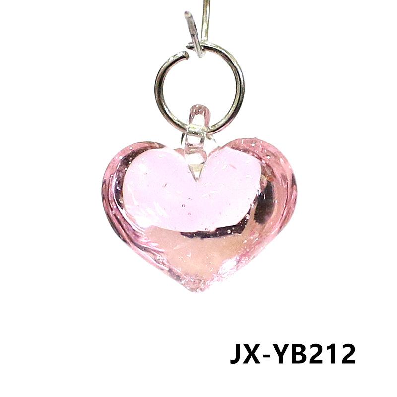 2 Stück Mini Glas Herz Form Anhänger Winzig Süß Liebe Anhänger Für DIY Bastelbedarf Hochzeitsdeko Valentinstagsgeschenke für Freunde