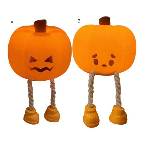 Adorable Pumpkin Night Light Dimmable Soft Warm Glow Eye-Friendly Silicone Bedside Touch Lamp Halloween Decoration