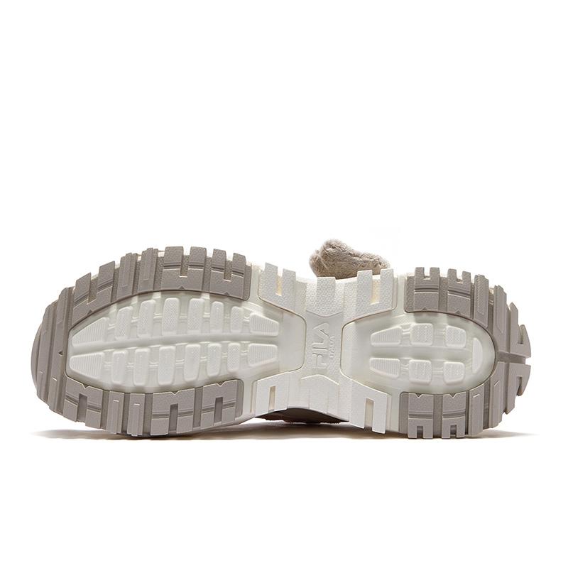 Fila Fusion Bianco Stoff Synthetikleder Hartbonbon Schuhe Mode Vielseitig Höhensteigernd Niedrig geschnitten Väter Schuhe Damen Sneaker T12W521006FGC