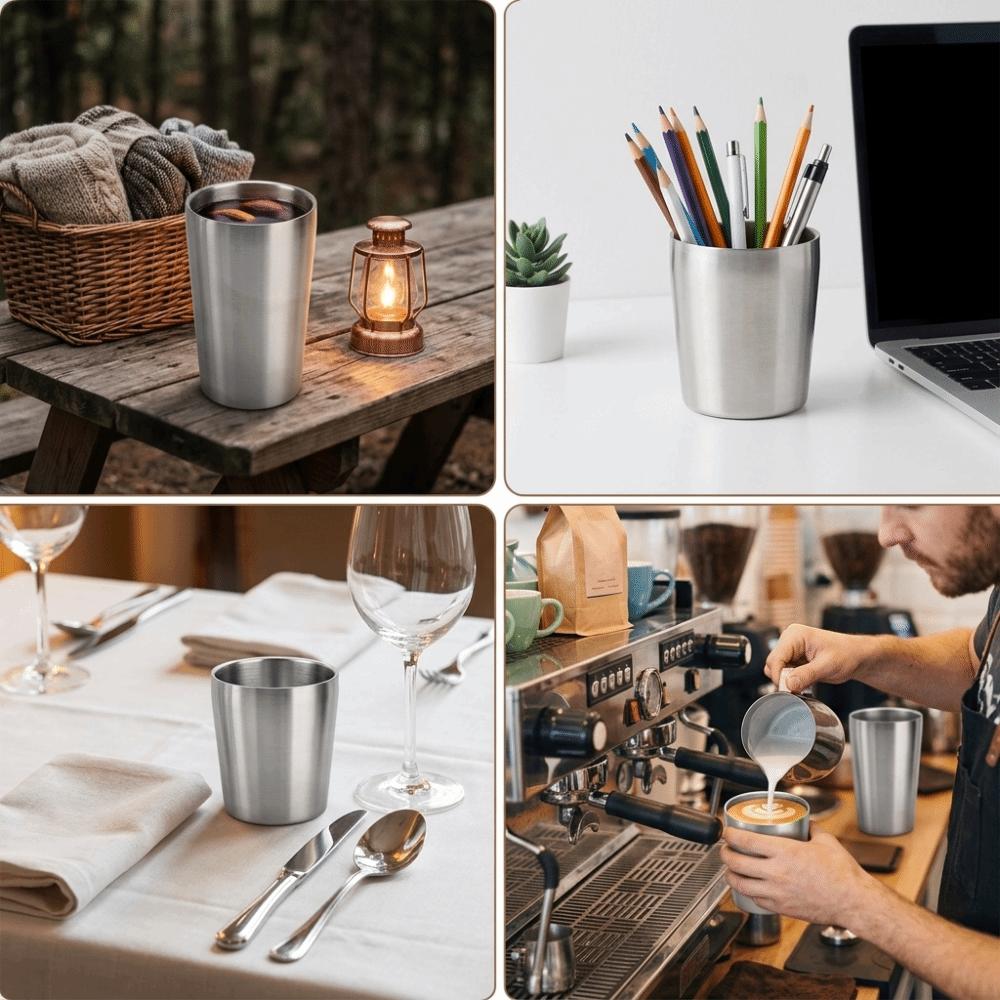 Thickened Stable Juice Beer Tumbler Rustless Steel Straight Drinking Mug Party Beer Drinking