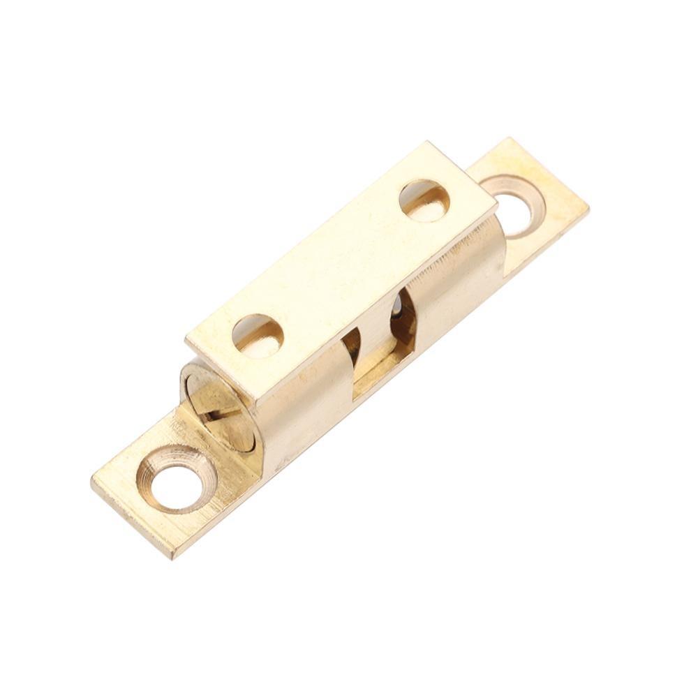 1Pcs Closet Tension Latch Bead Lock Brass Copper Double Spring Steel Ball Door Bumper 40/50/60/70mm Damper Buffer Door Catch