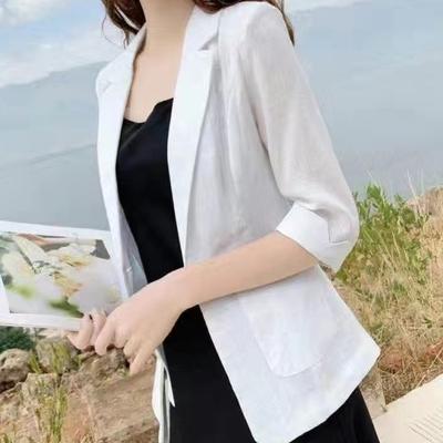 Women's Business Office Casual Seven Sleeve Blazer Plus Multicolor Office Jacket