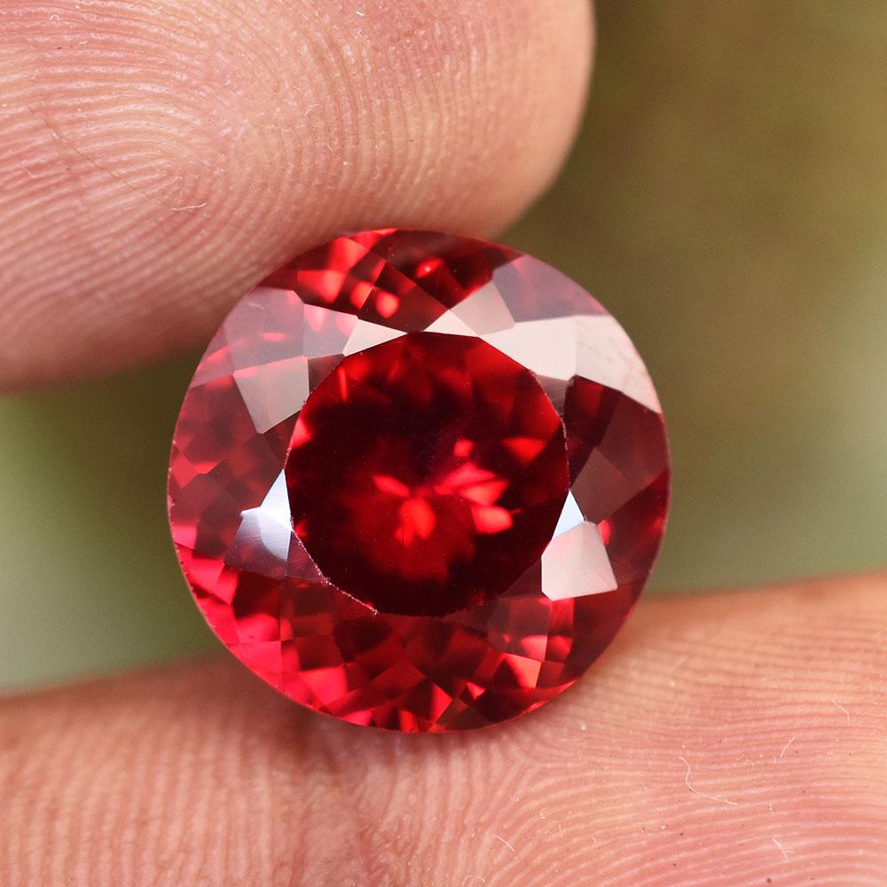 NATURAL Red Ruby 13.20 Ct Round Cut CERTIFIED Loose Gemstone JULY Birthstone