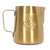 230ml Coffee Steaming Pitcher with Angled Handle Stainless Steel Olecranon Milk Frothing Cup for Latte White