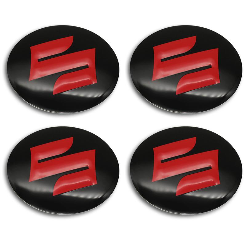 For Suzuki JIMNY Grand vitara Sx4 swift Alto 4Pc 56mm+60mm Car Wheel Center Hub Cap Badge Emblem Decal Sticker Accessories