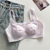 Vest Rabbit-ear Bra for Women Thin and Seamless Bra Mesh Gathering Bra Beautiful Back Without Underwire Bra Push Up Bra