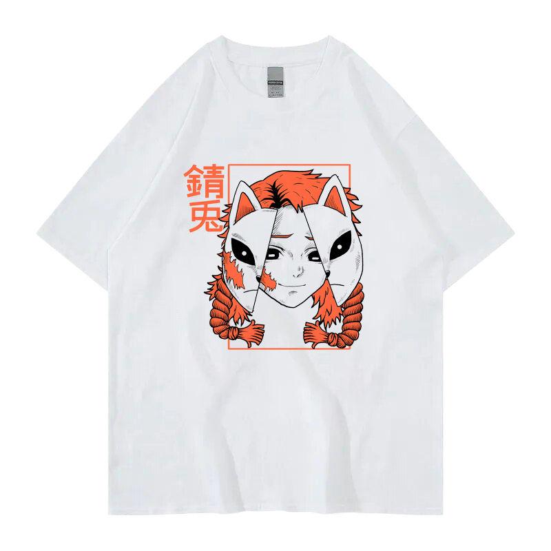 Anime Ghost Destroyer Blade Yamamoto Yohji Fengchaharo Pure Cotton Tide Brand Loose Summer Print Men's and Women's T-Shirts