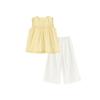Deesha Girls' Summer Resort Cotton Vest & Wide-Leg Pants Set