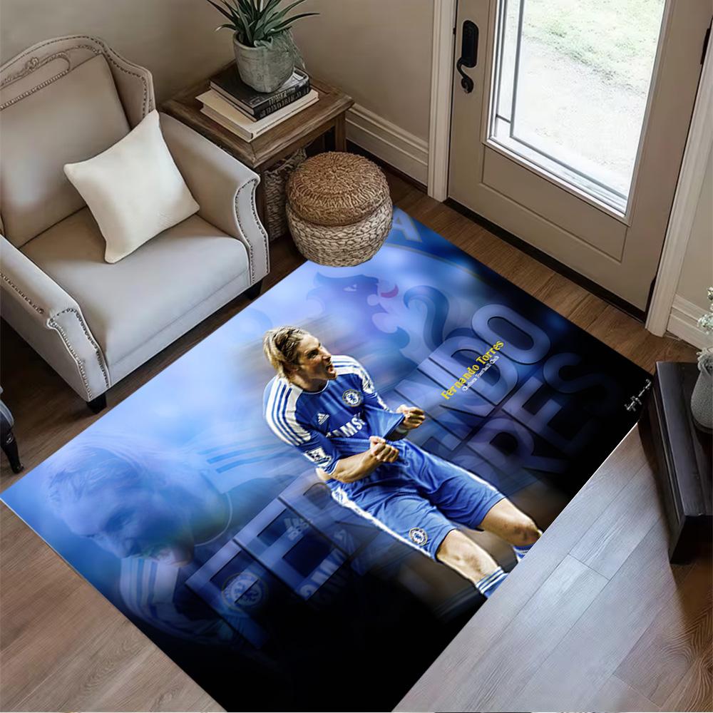 Football Player Kit Celebrating Carpet Suitable for Study Room Dormitory Decorate Room Game Room Anti-slip Rug Anime Office Decor Best for Christmas