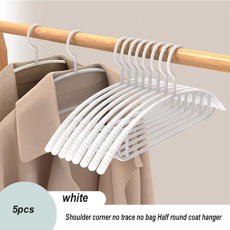 20 New Traceless Anti-slip Semicircular Hangers Wet And Dry Plastic Hanging Accessories Space Saving Anti-deformation Hangers