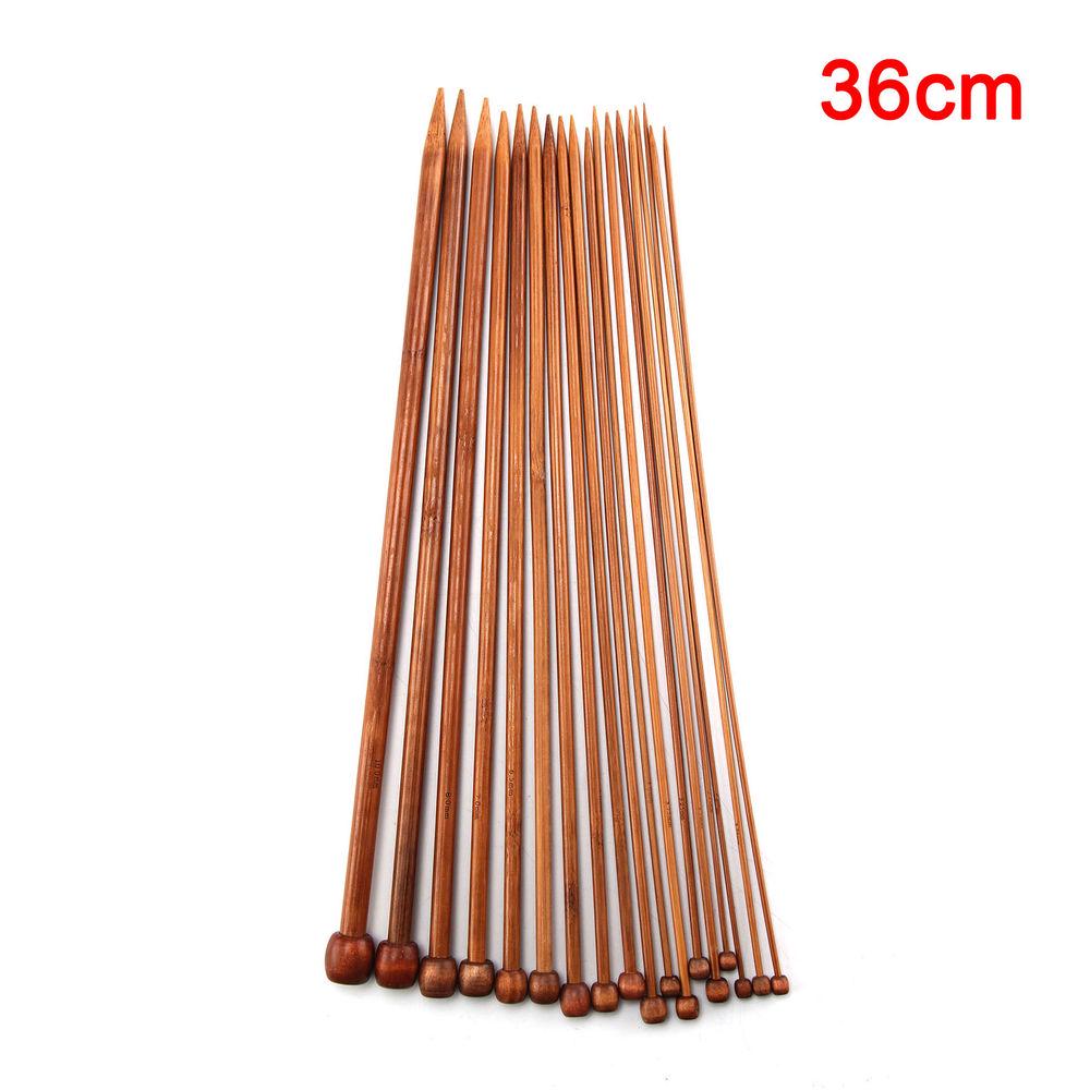 10mm 25cm length One set of single pointed bamboo knitting needles choose 2mm