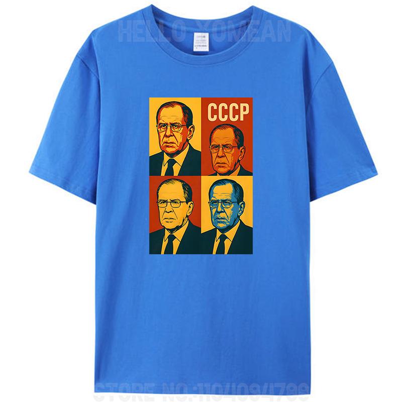 Soviet Union CCCP Retro SSSR Lavrov Women Men's Cotton T-Shirt Tee Shirts Tops