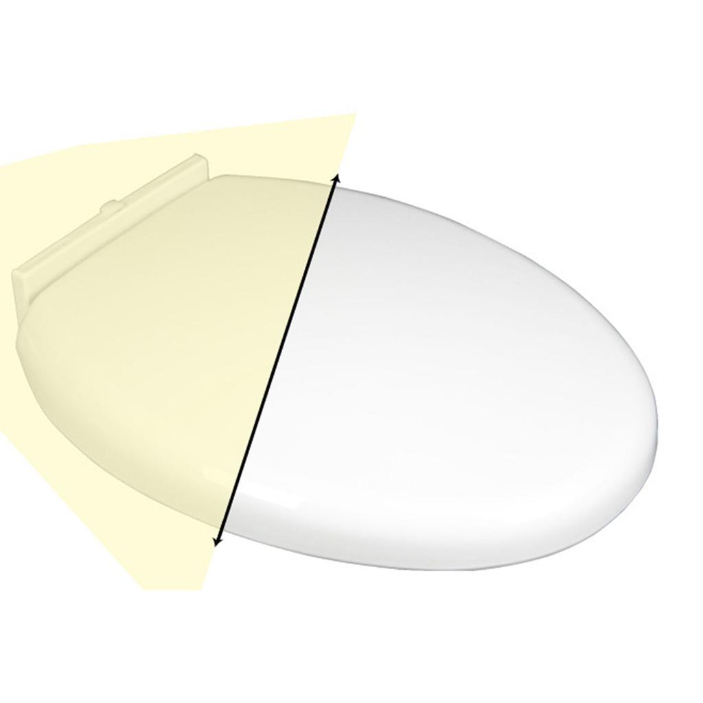 Slow Close Toilet Seat Thickened White PP Quick Installation Household Toilet Lid for Replacement