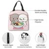Cartoon Mochi Katze Peach Und Goma Brotdose Frauen Wiederverwendbar Auslaufsicher Kühlbox Thermisch Essen Isoliert Lunchtasche Kinder Schule Kinder