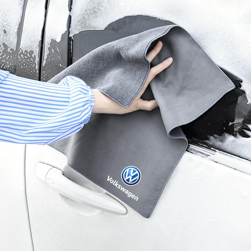 Car Wash Towels Microfiber Rag Wipe Dry Cloth For VW Atlas Jetta Touareg Variant Golf Polo Taos Nivus Passat Tiguan Arte Zw5
