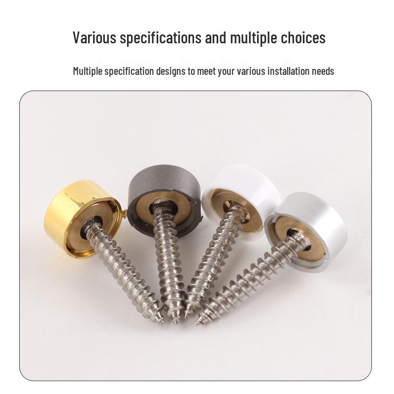 Decorative Glass Mirror Nail Caps: Thickened Flat Screws for Bathroom Signs
