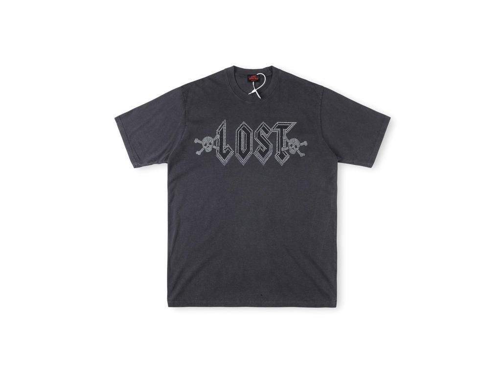 24FW American Street Style Skull Rhinestone Zip-Up Hoodie Sweatshirt with Large Logo