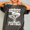 Howdy Partner Shirt, Skeleton Cowboy Comfort Colors T-shirt, Retro Western Halloween Graphic Tee, Cowgirl Rodeo Tshirt Country Concert Shirt