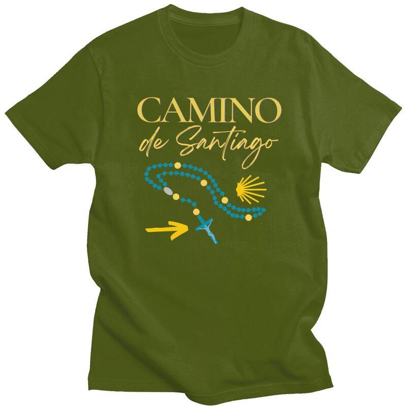 Custom Mens Buen Camino De Santiago T Shirts Short Sleeves Cotton Tshirts Tshirt Leisure Tee Loose Fit Clothes
