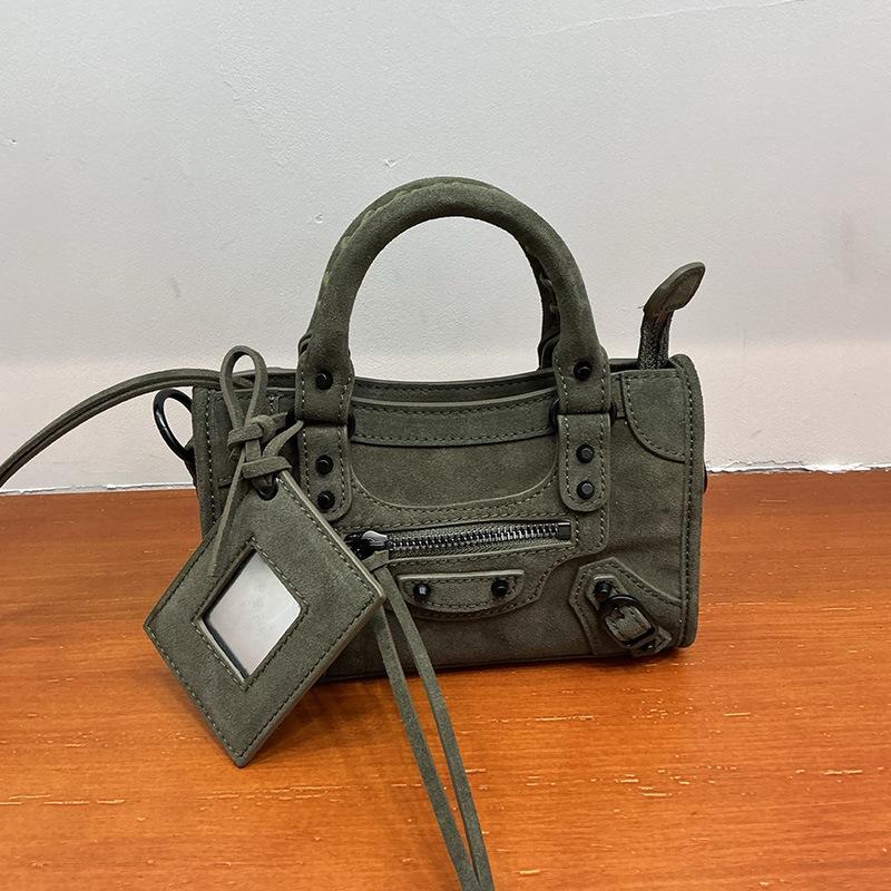 Borsa tote mini locomotiva in pelle bovina opaca retrò premium borsa a mano di grande capacità borsa a tracolla a tracolla