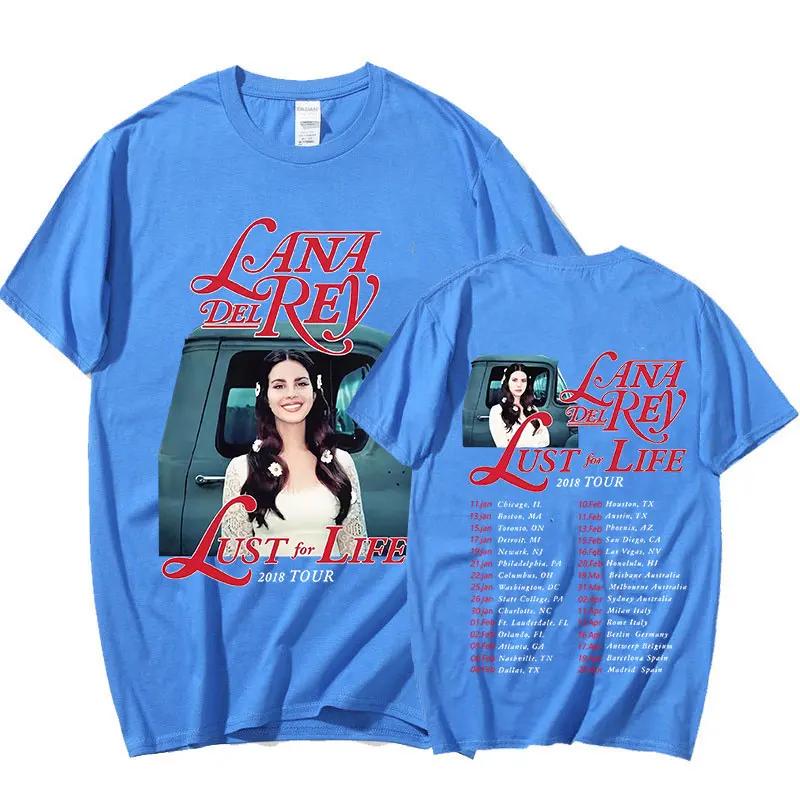 Custom Shirt Singer Lana Del Rey Vintage T Shirt Lust For Life Tour Music Album Unisex Unisex Hip Hop T Shirts Harajuku Streetwear T
