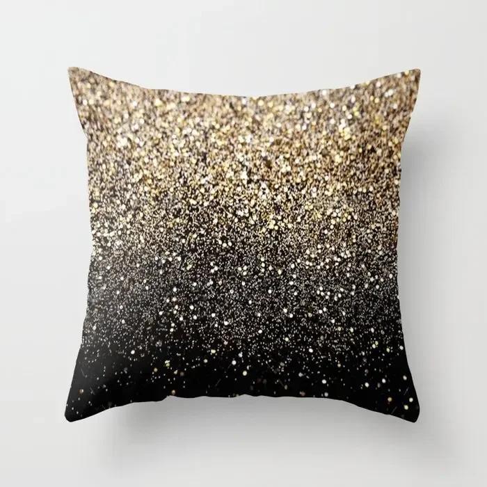 Brand New Gold Black Marble Geometric Cushion Covers Polyester Modern Decorative Throw Pillows Cover Sofa Car Seats Pillows Case