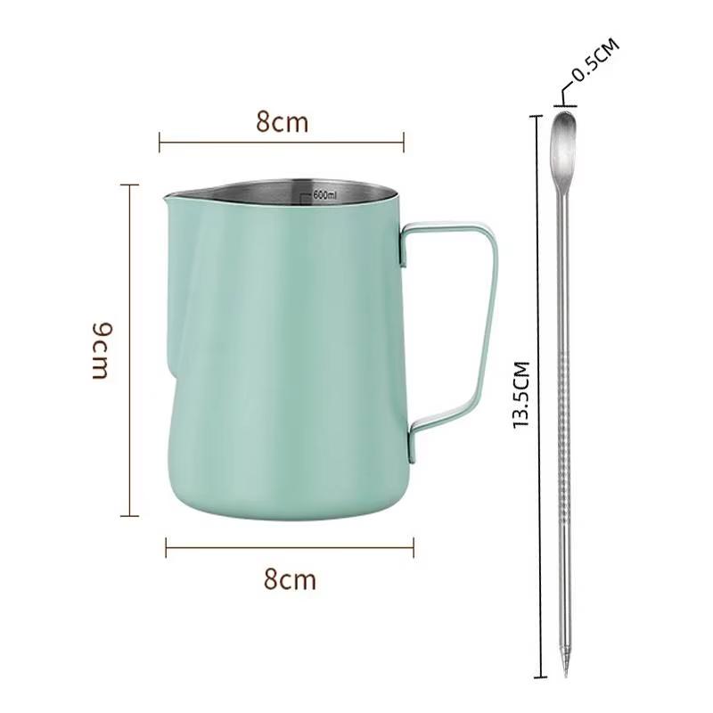 Pichet à mousse de lait Acier Barista Cafetière Mousseur Pichet Espresso Vapeur Mousseur Tasse à Latte Pichet à lait Accessoires à café