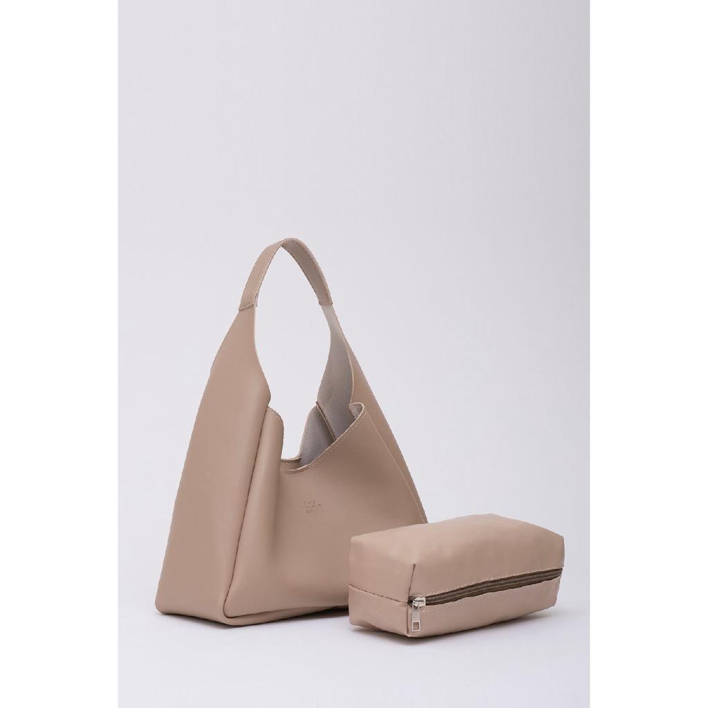 Schwarze Shk19 Make-up-Tasche aus Kunstleder mit Reißverschluss, Hand- und Umhängetasche mit Druckknopfverschluss E:33L:15W:10cm