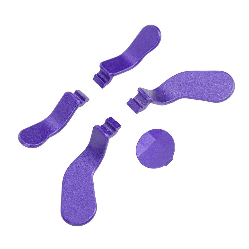 Game Controller Paddles 4 Stainless Steel Thumb Sticks and 1 Direction Pad Replacement for Elite Series 2 Dark Purple