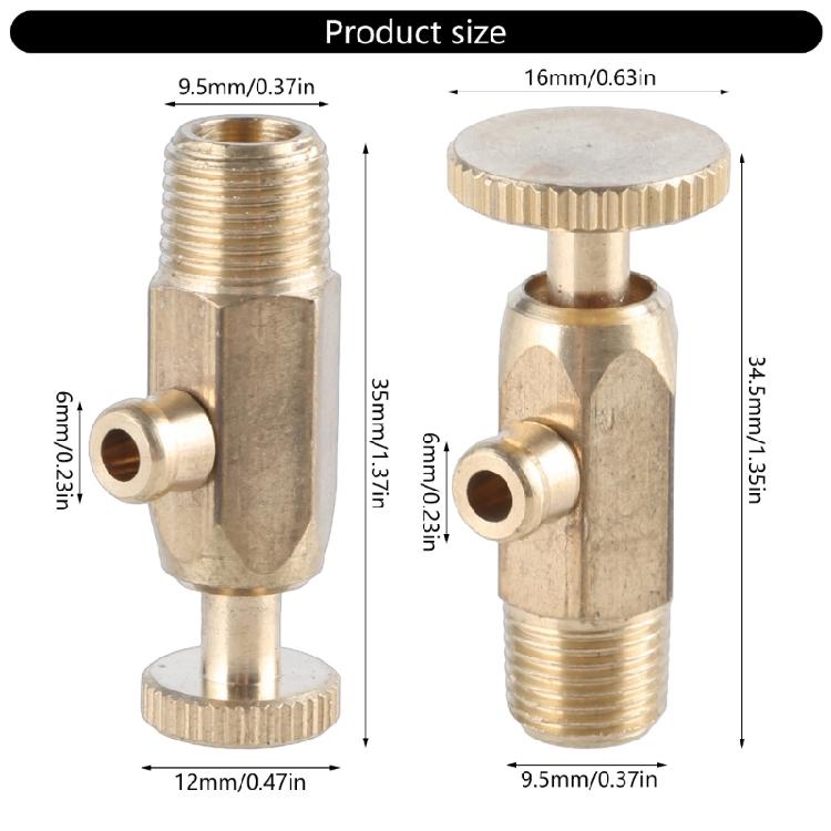 Water Valves Brass Part Accessory Pressure Release Valves Parts Tool for Water Heater Air Pressure Release Valves