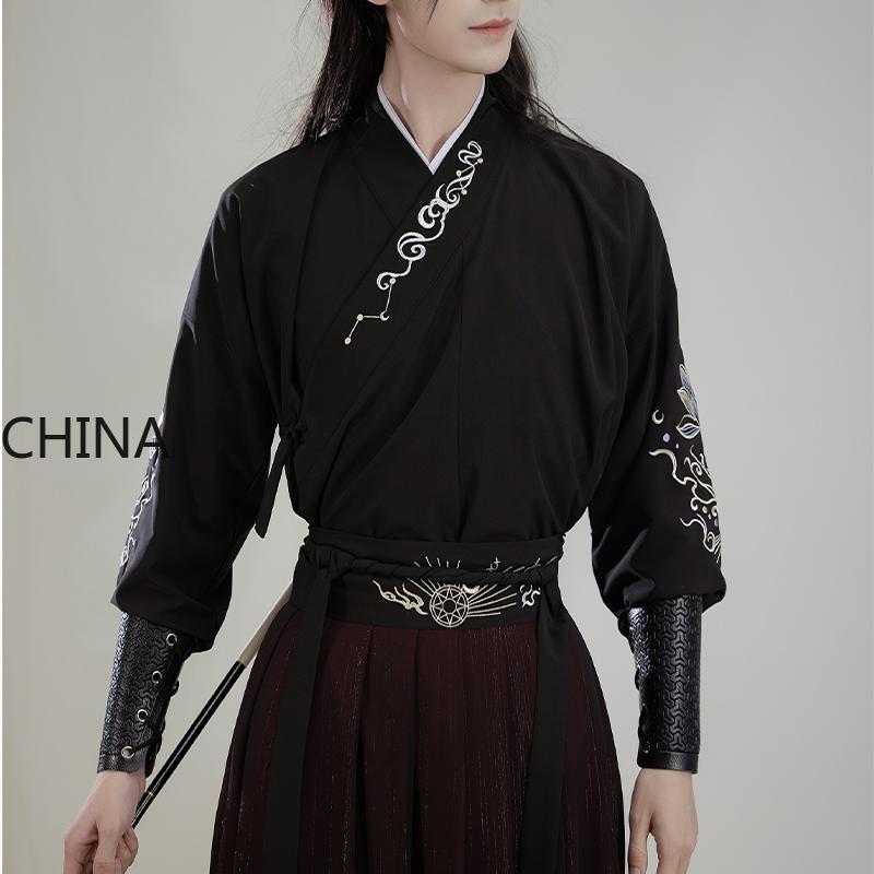 Original Hanfu Spring And Summer Swordsman Handsome Cool Daily Chinese Style Embroidery Suit Chinese Hanfu