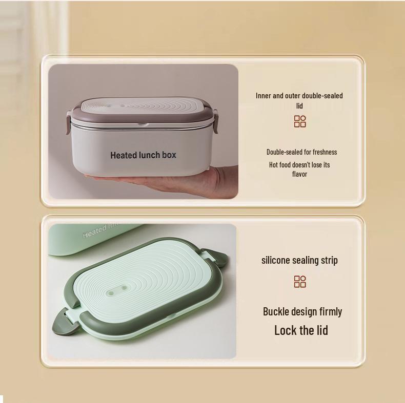 Przenośny Elektryczny Podgrzewany Lunchbox do Użytku Biurowego i Studenckiego – Podgrzewany i Izolowany Bento na Ryż