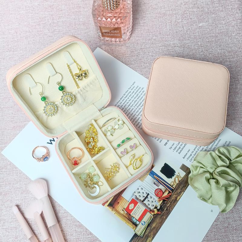 Compact Travel Jewelry Organizer for Ear Studs, Rings, Necklaces, Earrings, and Bracelets