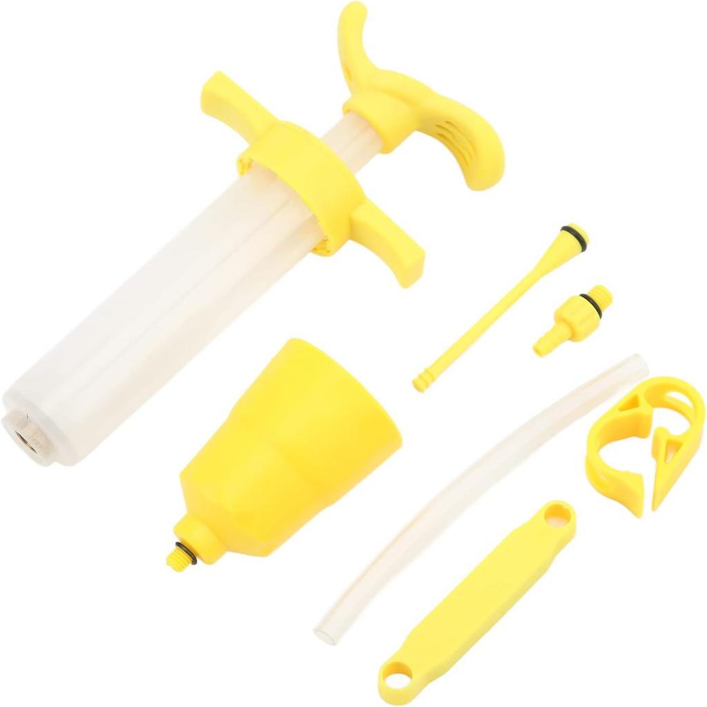 Efficient, Reliable, and Top-Quality Yellow Hydraulic Mountain Bike Disc Brake Bleed Kit - Complete Oil Bleeding Tool for Cyclis