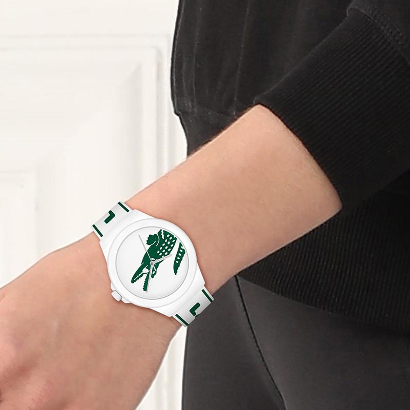 Lacoste Neocroc Series Watch Quartz Movement Silicone Strap 38mm White Dial Men Watches 2001347