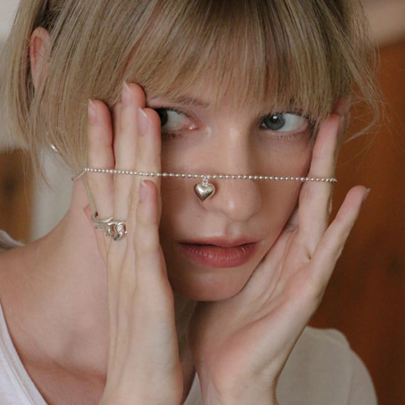 

EIGHTMORE silver925 heart saver necklace natural silver