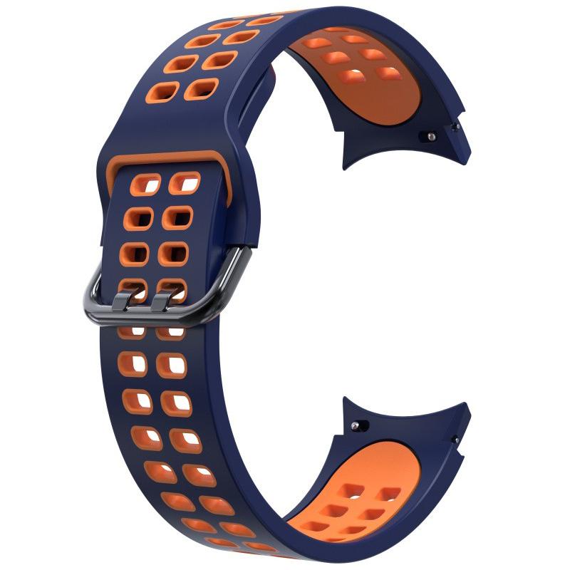 Two-color Silicone Strap for Samsung Galaxy Watch 7/6/Classic/5/4 44mm 40mm 47mm 43mm/5 Pro 45mm Bracelet Watchband Accessories