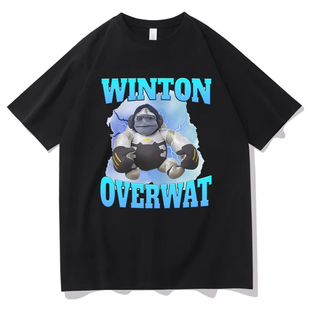 Winton Overwat Meme Funny Meme Tshirt Men s Summer Tees Men and Women Fashion Streetwear Male Vintage Casual T-shirt 2026 New 4XL