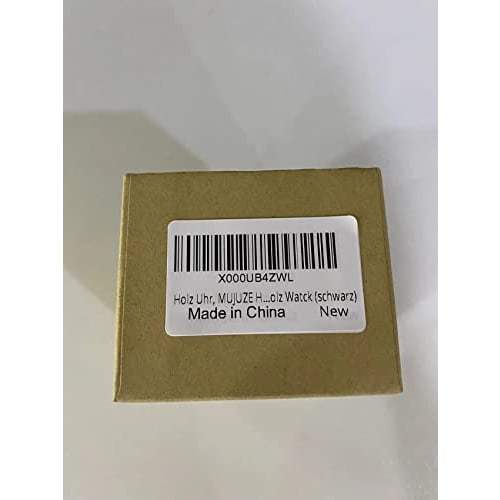 MUJUZE Men's and Women's Wooden Watch with Handcrafted Leather Band, Casual, Business, and Sports Style, Japanese Quartz Movement, Lightweight (Ebony)