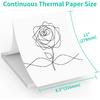 Thermal Printer Paper 8.5" x 11",US Letter Folding Printing Paper Compatible with A4 Portable Thermal Printer,Continuous Folded Printing Paper (100