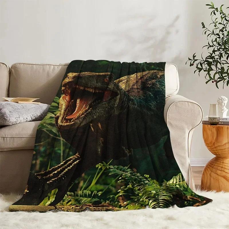 Fluffy Blanket  J-Jurassic Park Bed Sofa Camp Nap Bedroom Decor Bedspread Soft Fleece Home Textile Birthday Wedding Gift Blanket