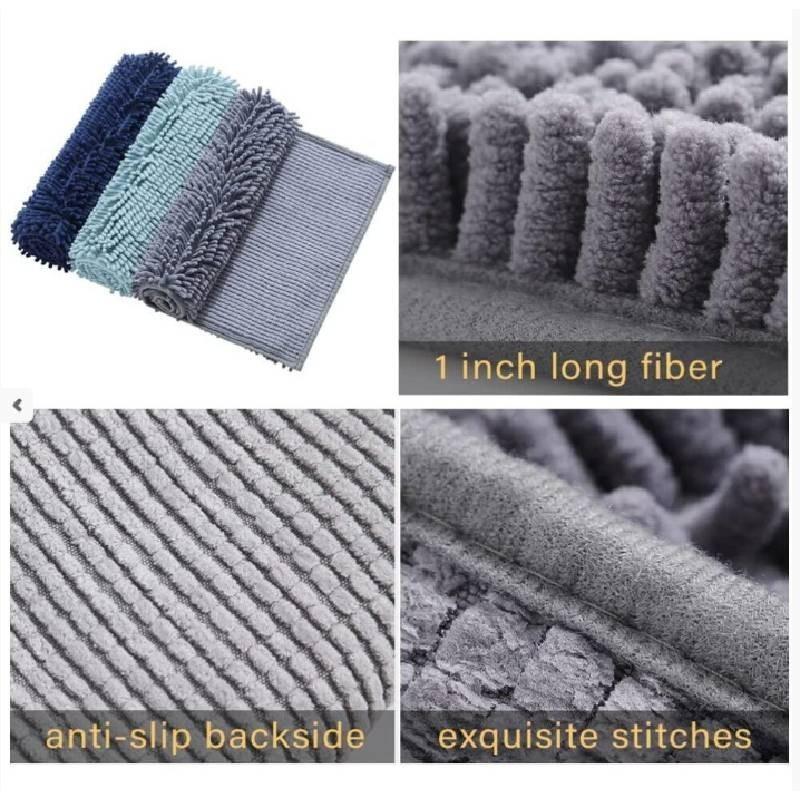 Mat Fashion Wool Comfortable Simple Toilet Bathroom Absorbent Set Threepiece