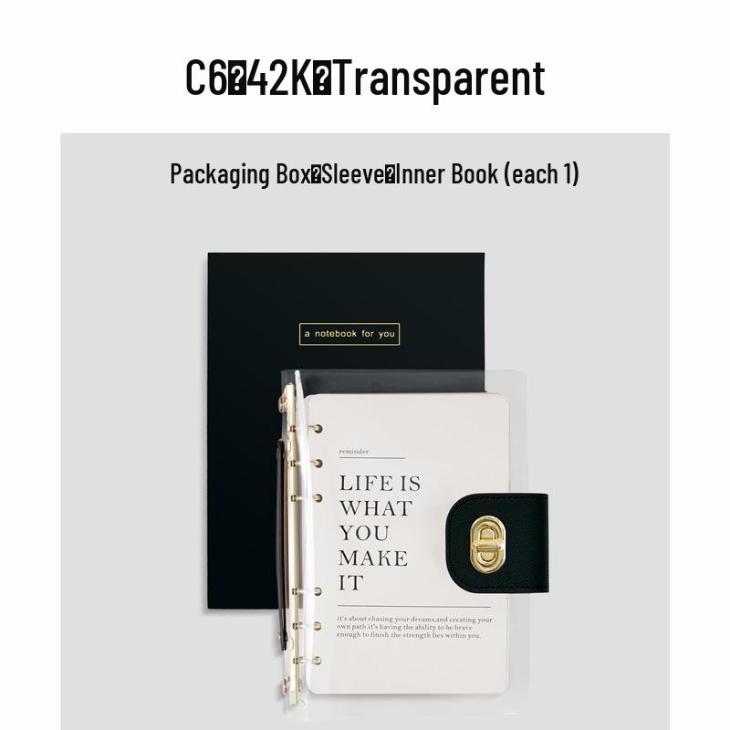 A7 Ordner A5 Notizbuch im Stil Hochwertiger Transparenter A6 Planer Journal