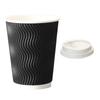 Xidien Disposable Double-Wall Insulated Coffee Cups with Lids