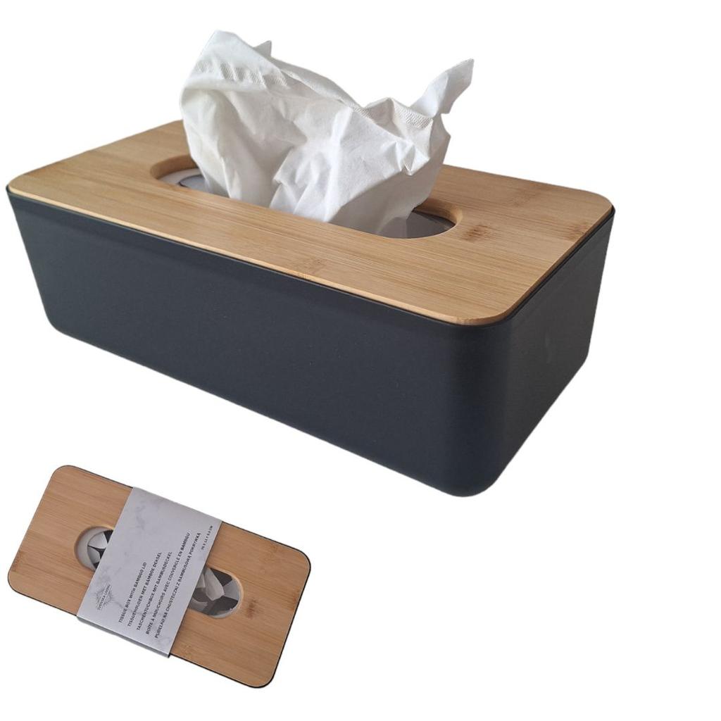 Tissue box, tissue box, napkin dispenser, bamboo/plastic